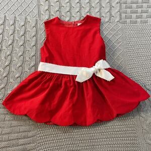 Vintage Red Drop Waist Scallop Hem Dress ~ 4